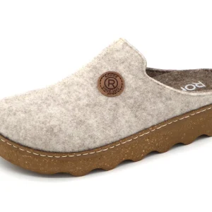 182-11-001 Dames Pantoffel-Muilen Ongevoerd Rohde 6120-13 Lichtbeige  (2479)