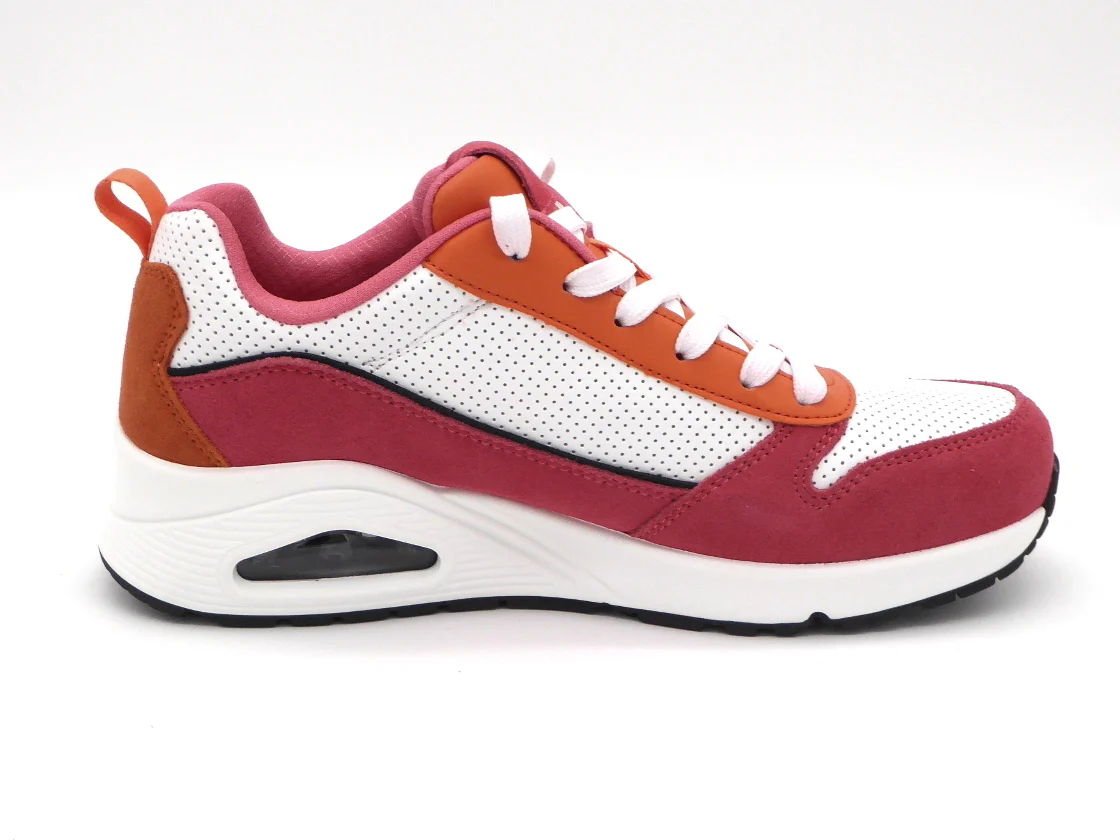 132-55-005 Dames Veterschoenen Sportief Skechers Uno Two Mutch Fun 177105 PKOR Roze (3249) - Afbeelding 3