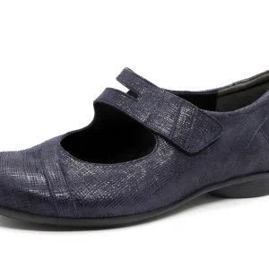 111-79-001 Dames Bandschoenen Comfort Durea 5737-018-9528 Donkerblauw Wijdte K (968)