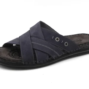 263-79-001 Heren Open Slippers Mode Rohde 6711-51 Donkerblauw  (3206)