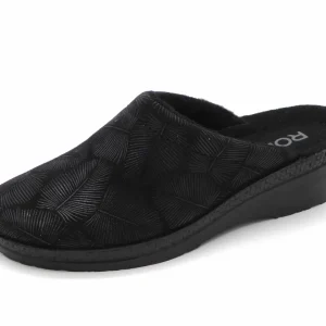 182-99-012 Dames Pantoffel-Muilen Ongevoerd Rohde 2450-90 Zwart  (3418)