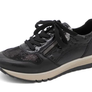 133-99-018 Dames Veterschoenen  Sneaker Rieker 49003-00 Zwart Wijdte H (2760)