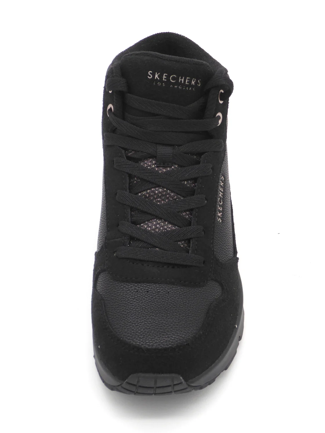 172-99-070 Dames Hoge Schoenen Boot Plat Skechers Uno Stacre Shine 177181 BBK Zwart (3434) - Afbeelding 4