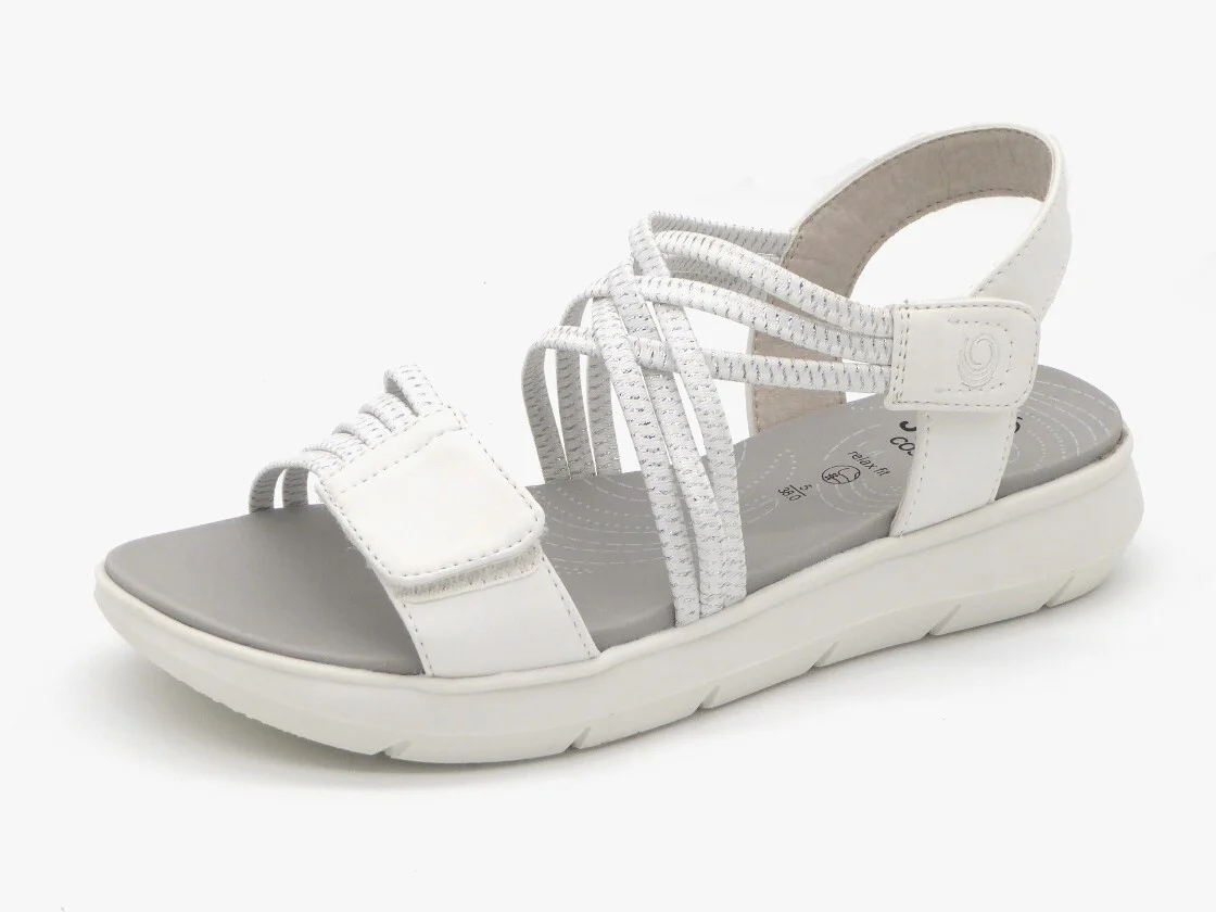 153-01-004 Dames Sandalen Mode Jana 28766-191 Wit Wijdte H (2911) - Afbeelding 2