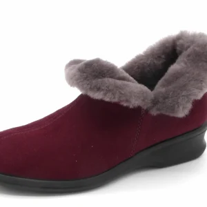 193-39-002 Dames Pantoffel-Gesloten Gevoerd Rohde 2515-41 Donkerrood  (2871)