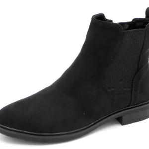 172-99-007 Dames Hoge Schoenen Boot Plat Jana 25369-001 Zwart Wijdte H (2187)