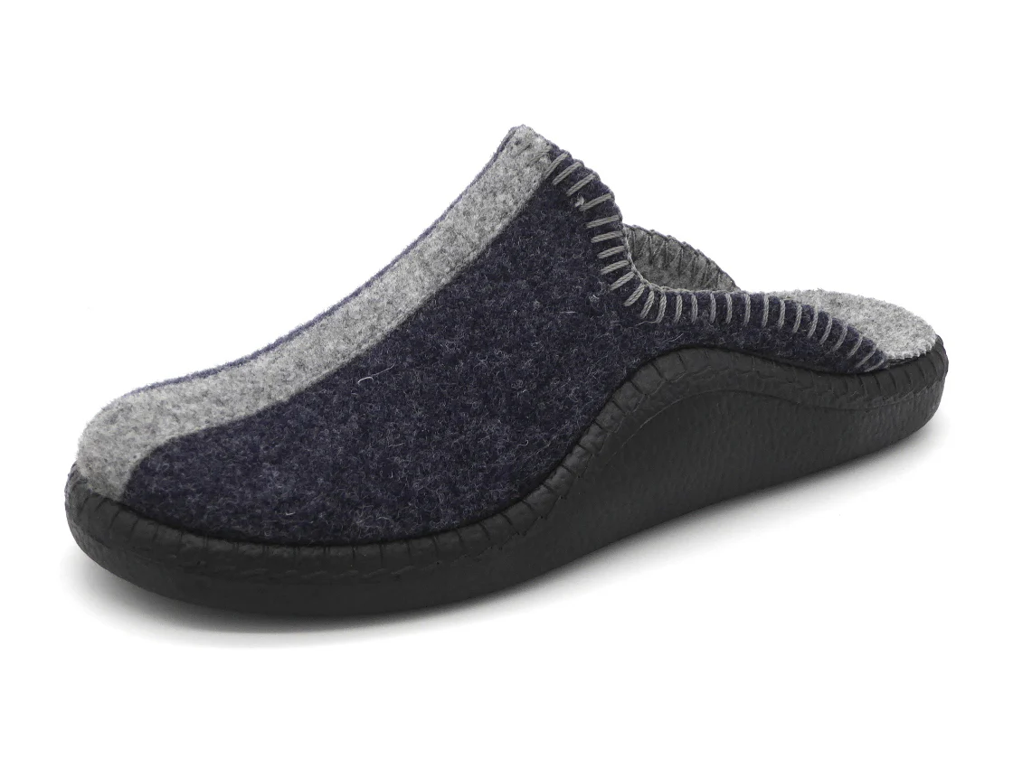 182-79-006 Dames Pantoffel-Muilen Ongevoerd Josef Seibel 54702-506 Monaco 62 Donkerblauw (3402)