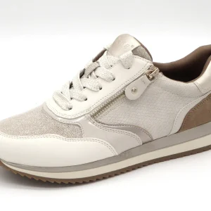 133-11-014 Dames Veterschoenen  Sneaker Jana 23774-414 Lichtbeige Wijdte H (3484)
