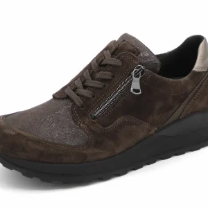 131-29-002 Dames Veterschoenen  Comfort Waldlaufer Bungeez 364H15-408-277 Donkerbruin Wijdte H (3288)