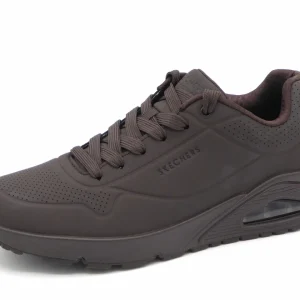 232-29-007 Heren Veterschoenen Sportief Skechers Uno-Stand On Air 52458 CHOC Donkerbruin (2833)