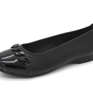 143-99-002 Dames Instappers Ballerina Jana 22165-001 Zwart Wijdte H (2898)