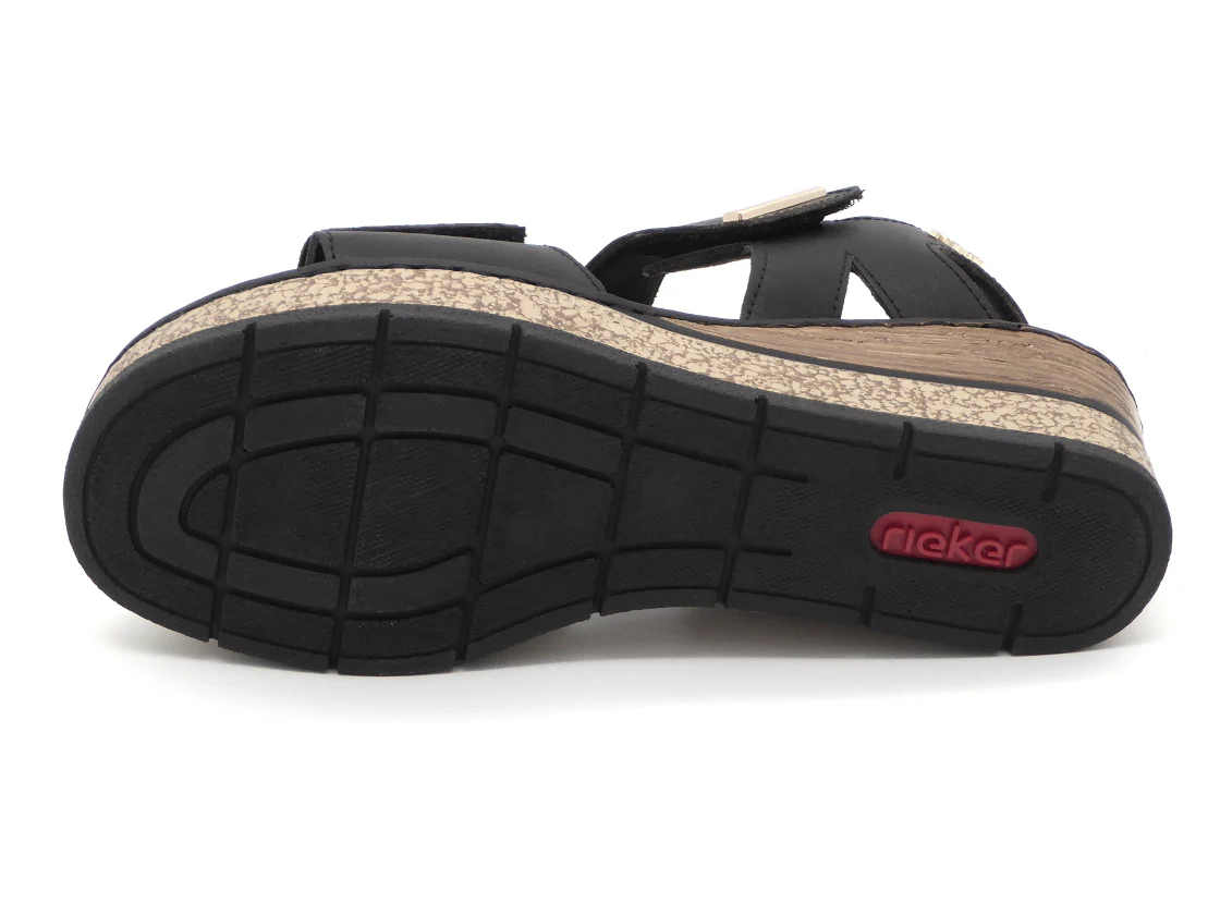 153-99-008 Dames Sandalen Mode Rieker 63781-00 Zwart (3558) - Afbeelding 5