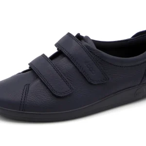 122-79-001 Dames Klittenband Schoenen Sportief Ecco Soft 2.0 / 206513-01038 Donkerblauw  (1398)