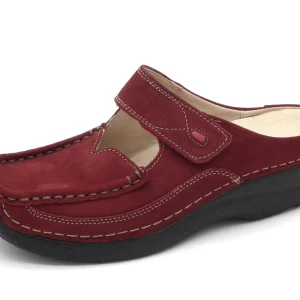 181-35-001 Dames Pantoffel-Muilen Leer Wolky Roll Slipper 0622713-553 Middenrood  (3394)