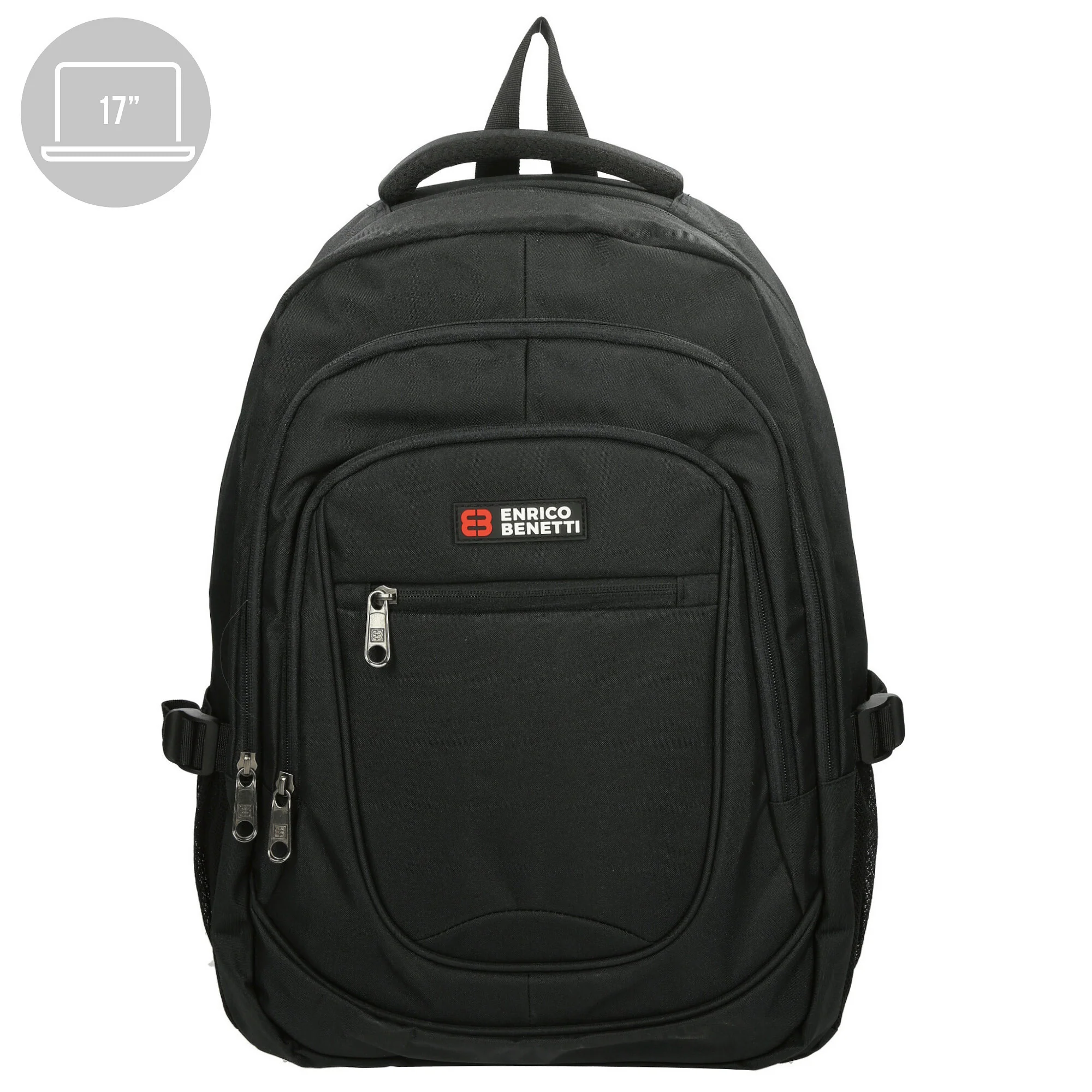 98-62125-001 Lederwaren Rugtas Middel 17 Enrico Benetti 62125-001 Zwart (1083) - Afbeelding 2