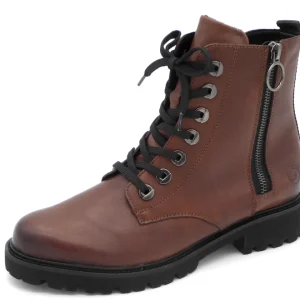 172-25-005 Dames Hoge Schoenen Boot Plat Remonte D8671-22 Middenbruin  (2093)