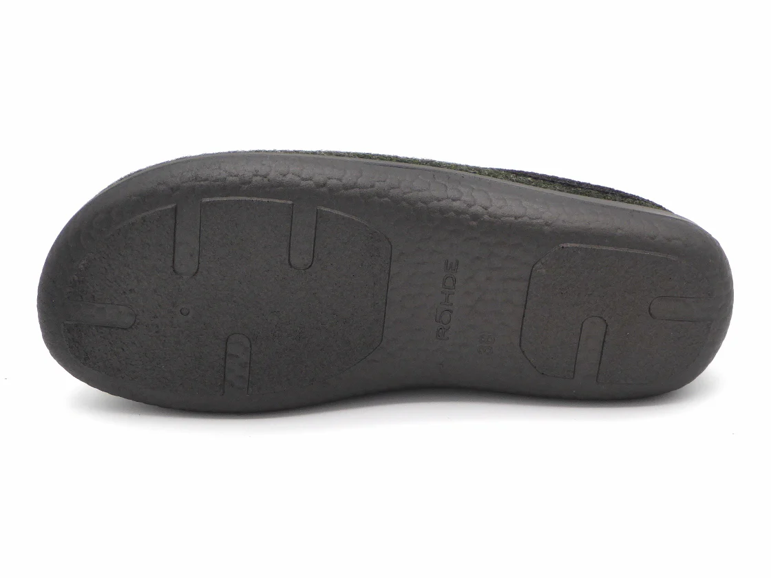182-69-001 Dames Pantoffel-Muilen Ongevoerd Rohde 6545-61 Donkergroen (3420) - Afbeelding 5