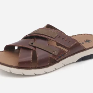 263-25-004 Heren Open Slippers Mode Rieker 25292-24 Middenbruin  (2592)