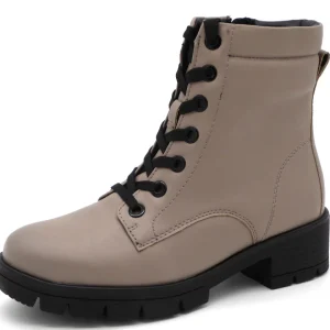 172-19-005 Dames Hoge Schoenen Boot Plat Jana 25263-309 Donkerbeige Wijdte H (2745)