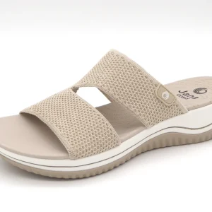 163-15-004 Dames Open Slippers Mode Jana 27270-499 Middenbeige Wijdte H (2910)