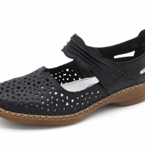 113-79-002 Dames Bandschoenen Mode Rieker 41399-14 Donkerblauw (2291)