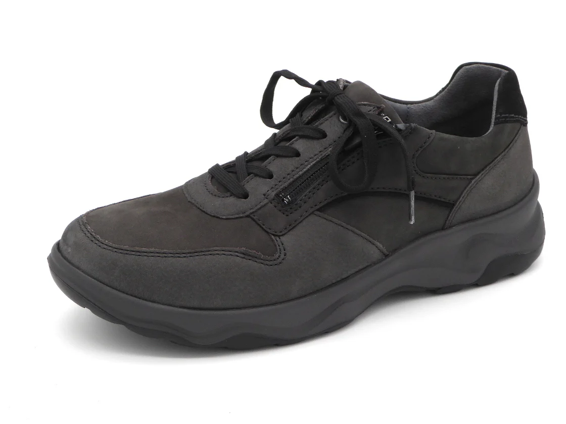 231-89-003 Heren Veterschoenen Comfort Waldlaufer 718006-310-696 Donkergrijs Wijdte H (3305) - Afbeelding 2