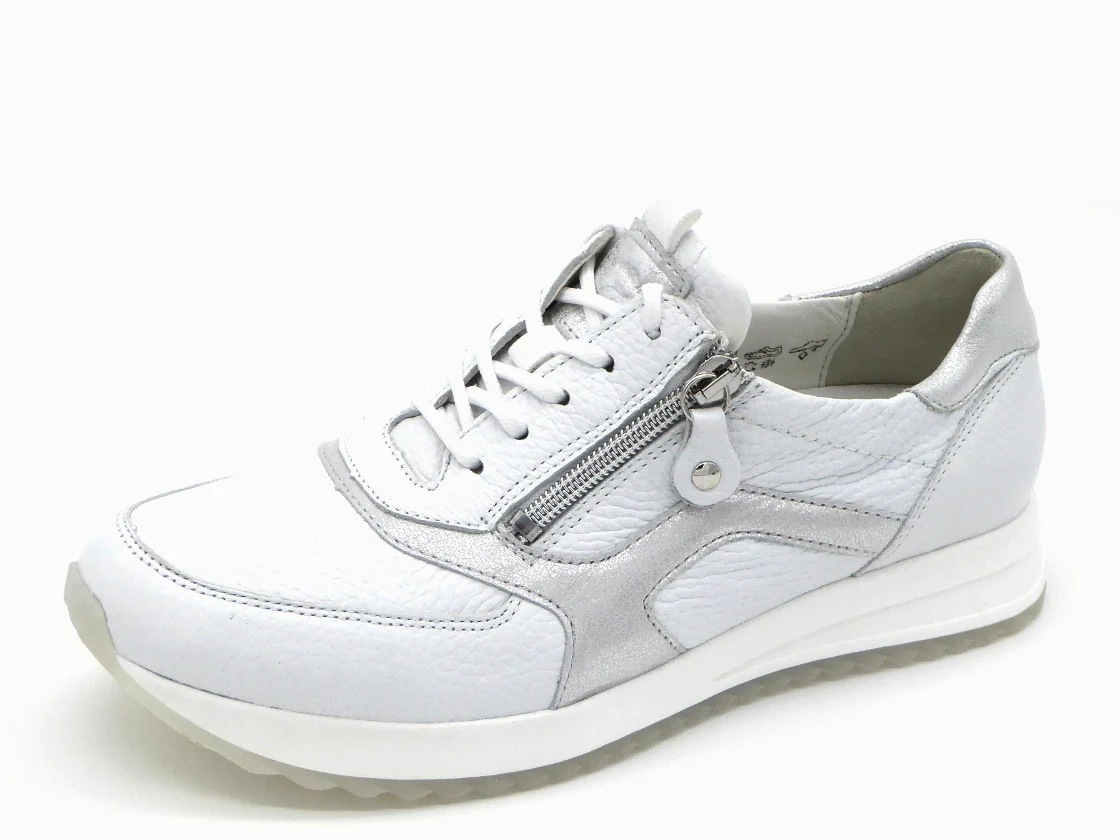 131-01-007 Dames Veterschoenen Comfort Waldlaufer 752002-201-663 Wit Wijdte H (1410) - Afbeelding 2