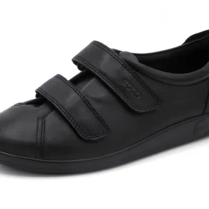 122-99-001 Dames Klittenband Schoenen Sportief Ecco Soft 2.0 / 206513-56723 Zwart  (1678)