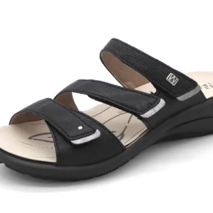 161-99-003 Dames Open Slippers Comfort Westland 25904-644-100 Annecy 04 Zwart  (2614)