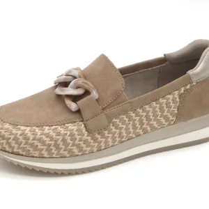 143-21-002 Dames Instappers Ballerina Jana 24766-315 Lichtbruin Wijdte H (3493)