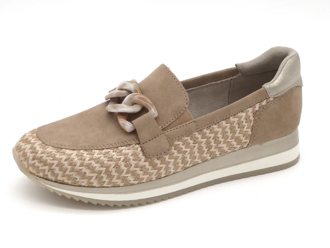 143-21-002 Dames Instappers Ballerina Jana 24766-315 Lichtbruin Wijdte H (3493)