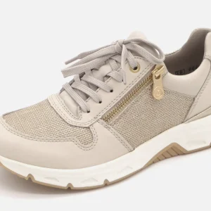 133-15-013 Dames Veterschoenen  Sneaker Rieker 48101-60 Middenbeige  (2565)