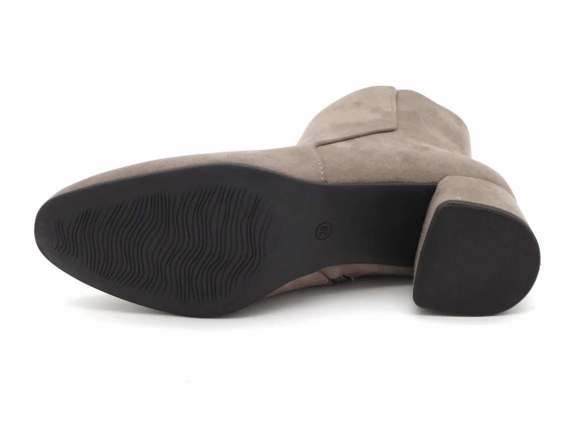 171-19-004 Dames Hoge Schoenen Boot Hak Marco Tozzi 25364-270 Donkerbeige (2733) - Afbeelding 5