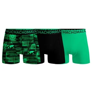 Men 3-Pack Boxer Shorts Microfiber Print and Solid MICROFIBDIGITAL1010