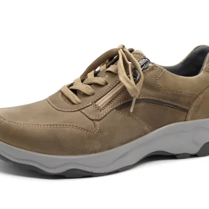 231-19-001 Heren Veterschoenen Comfort Waldlaufer 718006-409-090 Donkerbeige Wijdte H (2334)