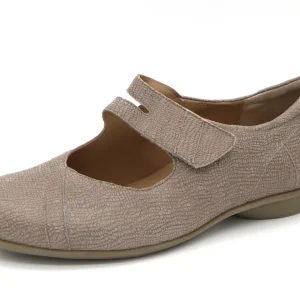 111-19-002 Dames Bandschoenen Comfort Durea 5737-015-0826 Donkerbeige Wijdte H (2940)