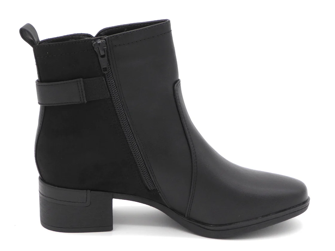 171-99-017 Dames Hoge Schoenen Boot Hak Jana 25374-001 Zwart Wijdte H (2754) - Afbeelding 3