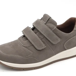 221-19-002 Heren Klittenband Schoenen Comfort Waldlaufer 686301-165-093 Donkerbeige Wijdte K (3511)