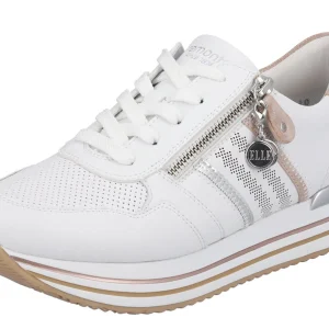 133-01-003 Dames Veterschoenen  Sneaker Remonte D1318-80 Wit Wijdte G (2157)
