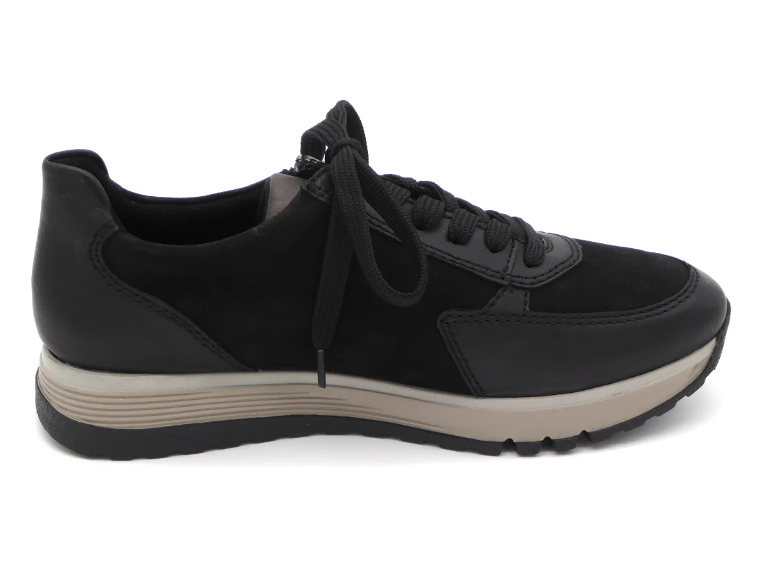 133-91-006 Dames Veterschoenen Sneaker Rieker 49010-00 Zwart Combi Wijdte H (3316) - Afbeelding 3