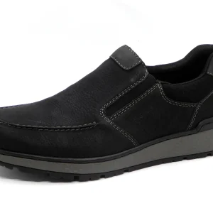 242-99-004 Heren Instappers Sportief Rieker B9062-00 Zwart Wijdte H (1749)