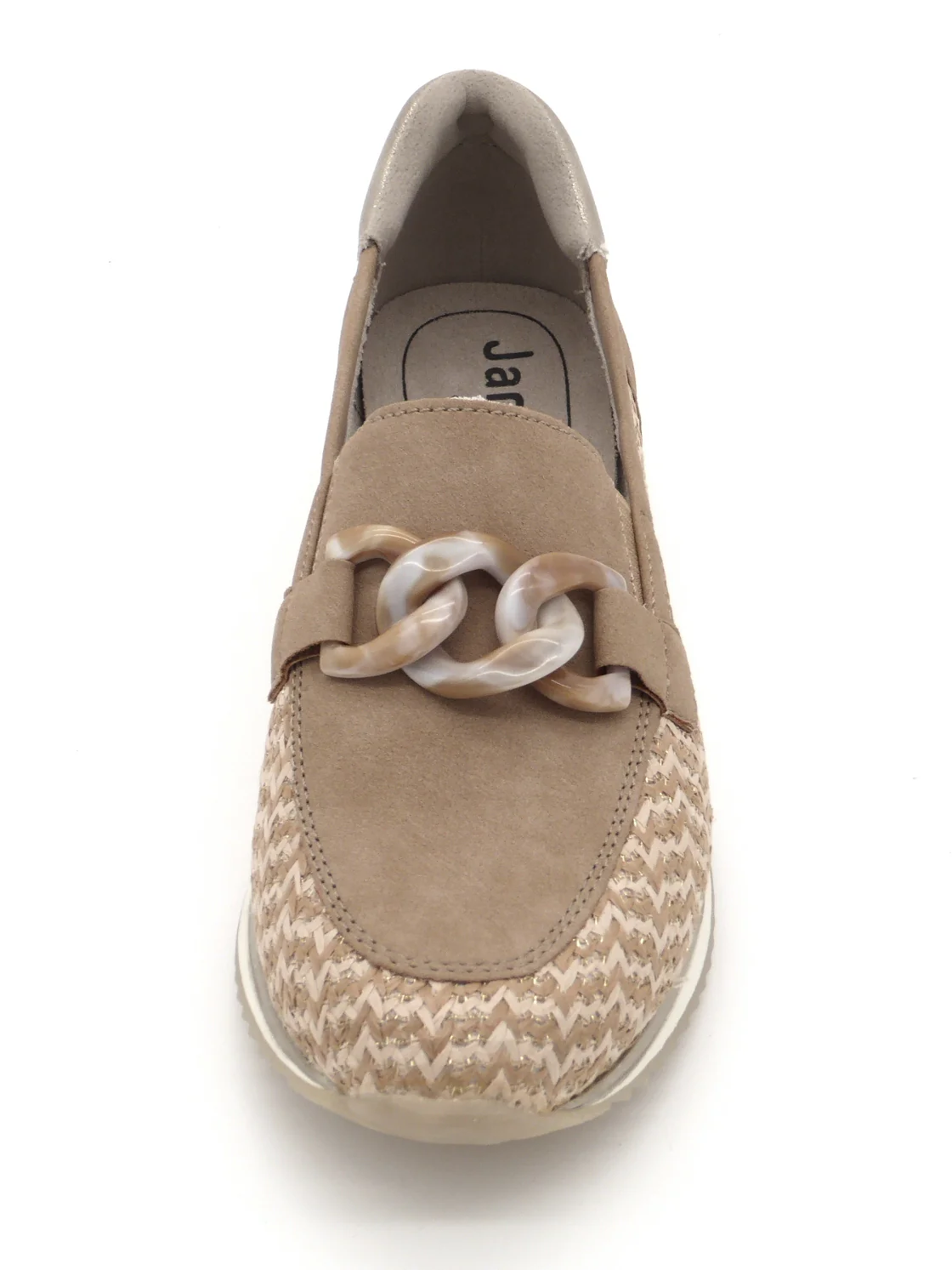 143-21-002 Dames Instappers Ballerina Jana 24766-315 Lichtbruin Wijdte H (3493) - Afbeelding 4