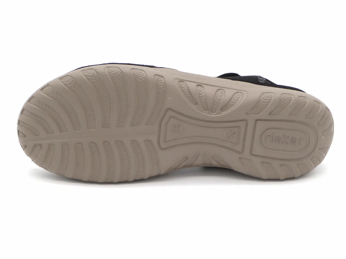 153-91-012 Dames Sandalen Mode Rieker 64889-00 Zwart Combi (2972) - Afbeelding 5