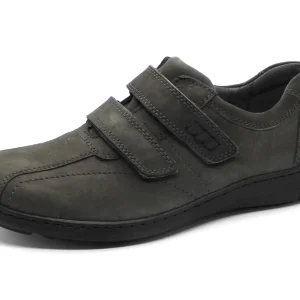 221-89-003 Heren Klittenband Schoenen Comfort Waldlaufer 478301-191-052 Donkergrijs Wijdte H (378)