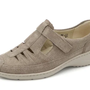 111-19-001 Dames Bandschoenen Comfort Waldlaufer  607501-100-093 Donkerbeige Wijdte K (2496)