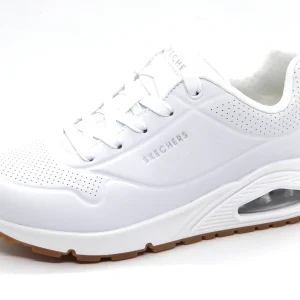 132-01-009 Dames Veterschoenen  Sportief Skechers Uno Stand on Air 73690 WHT Wit  (2702)