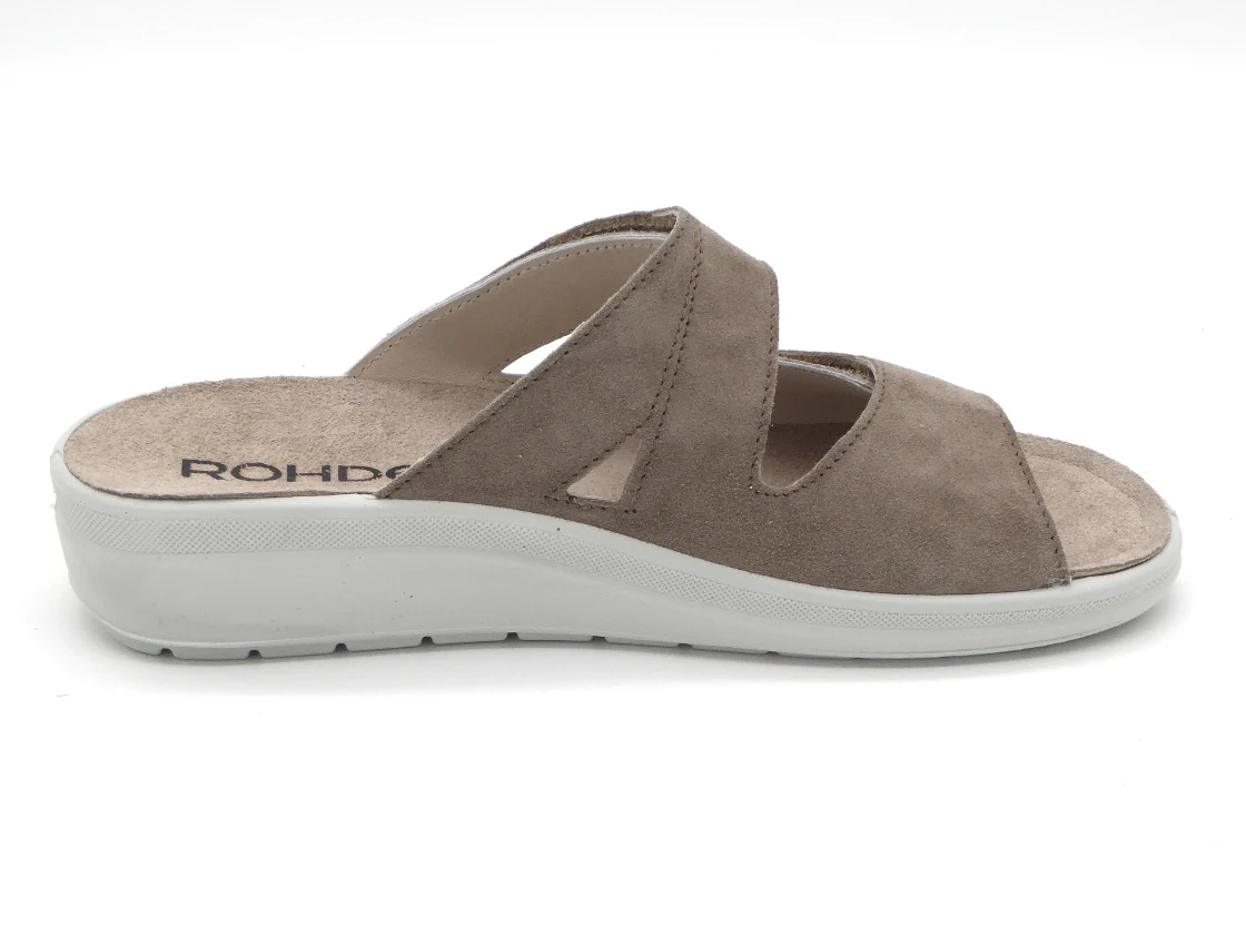 161-19-002 Dames Open Slippers Comfort Rohde 5729-77 Donkerbeige (3573) - Afbeelding 3