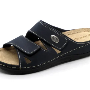 161-79-001 Dames Open Slippers Comfort Marco Tozzi 27512-805 Navy Donkerblauw (2237)