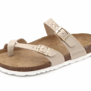 164-15-002 Dames Open Slippers Teenslippers Rohde 5575-14 Middenbeige  (2658)