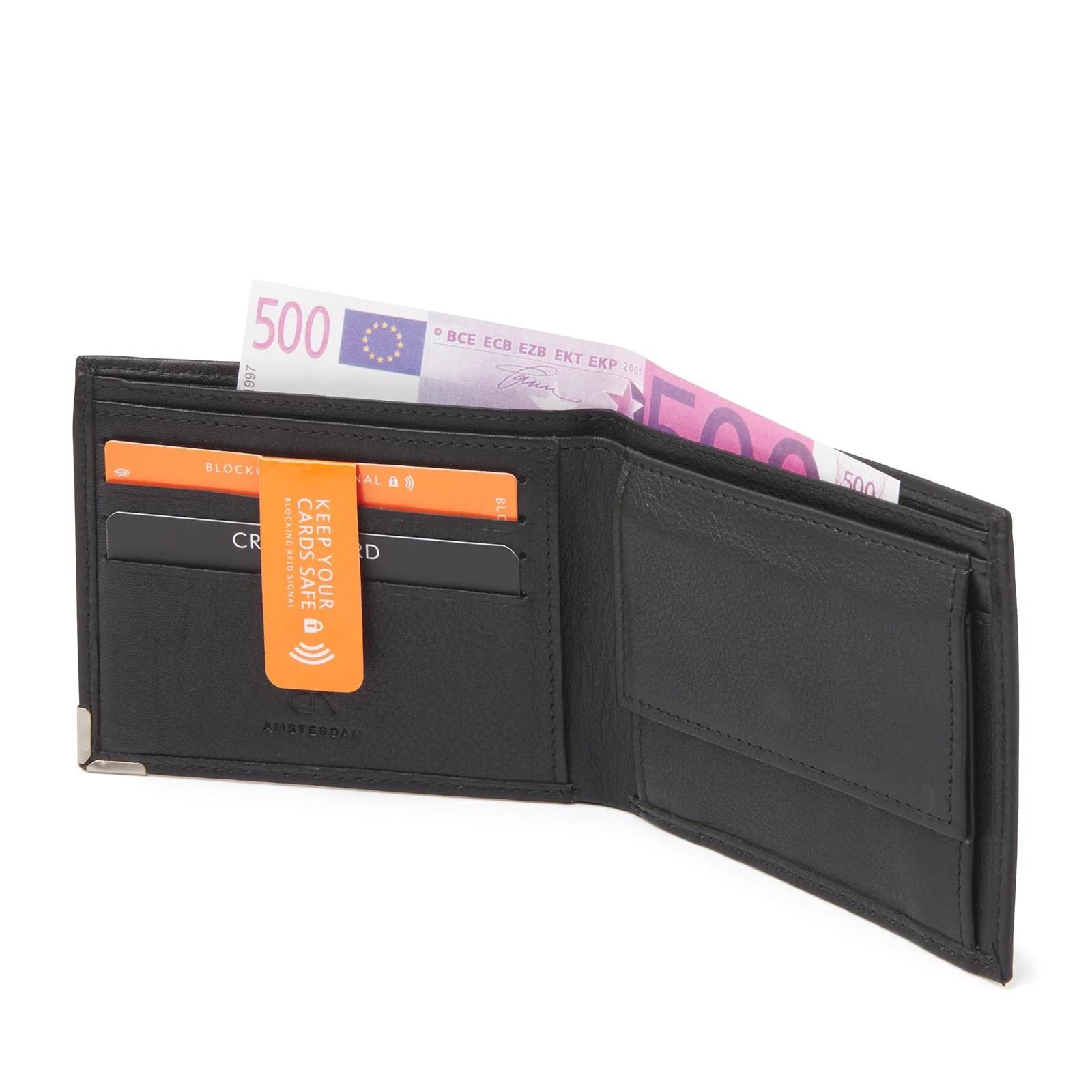 92-15581-9 Lederwaren Heren Portemonnee Bilfolds HJ de Rooy Toronto 15581 Zwart (3014) - Afbeelding 2